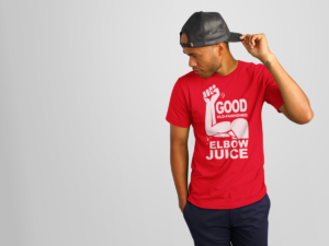 Red "Elbow Juice" T-Shirt