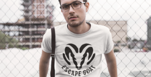 Escape Goat - White T-shirt - play on Scapegoat