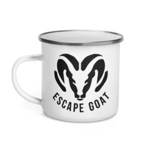 The Escape Goat Mug - White Enamel